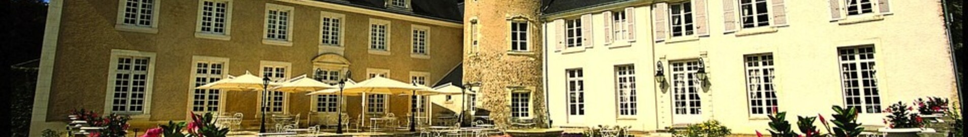 Val De Loire : château élégant, jardin soigné, ciel bleu.