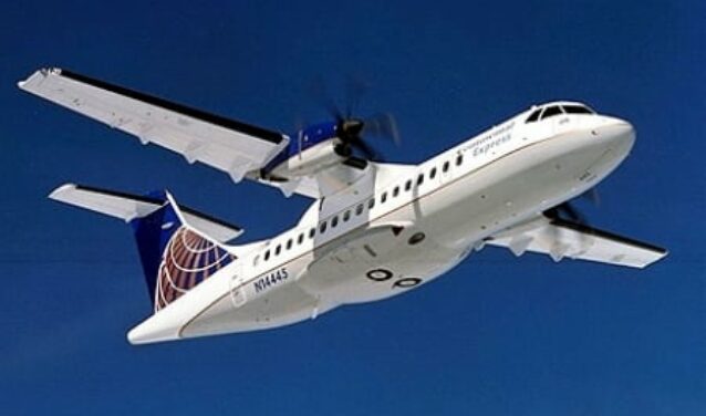 location de jet privé - ATR 42 blanc en vol