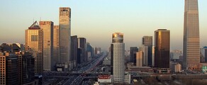 Location de jet privé : Pékin au coucher du soleil.