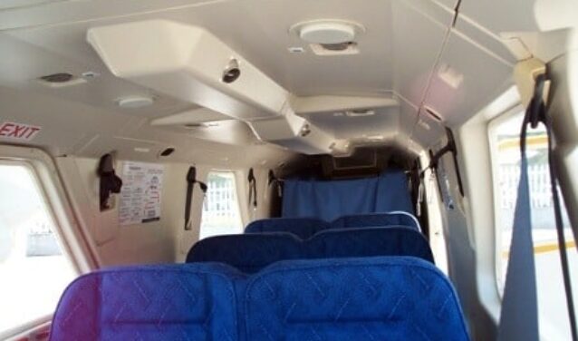 location de jet privé: intérieur d'un Britten Norman Islander.