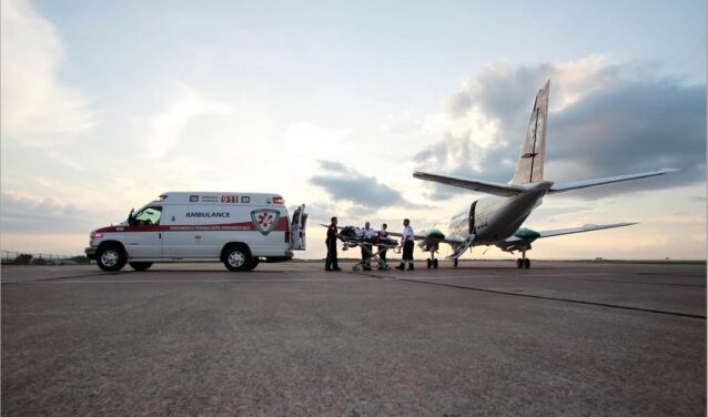Evacuation sécuritaire et politique / Air ambulance
