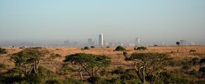 **emplacement jet privé - Prairies, acacias, horizon de Nairobi.**