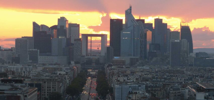 La Défense - paris - couché de soleil