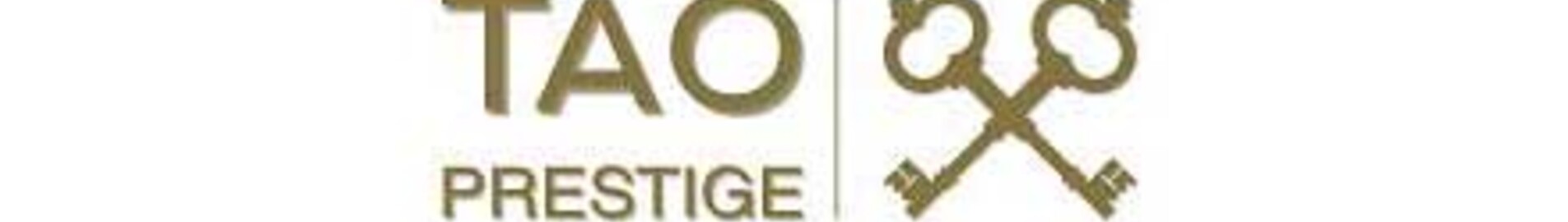 Conciergerie privée Tao Prestige, texte doré et clés croisées.
