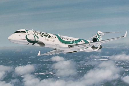 Location de jet privé : CRJ 900 en vol.