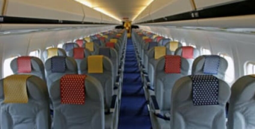 location jet privé - Cabine MD 87 avec sièges gris