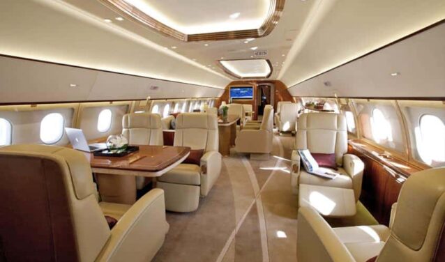 intérieur luxueux beige airbus A319-C