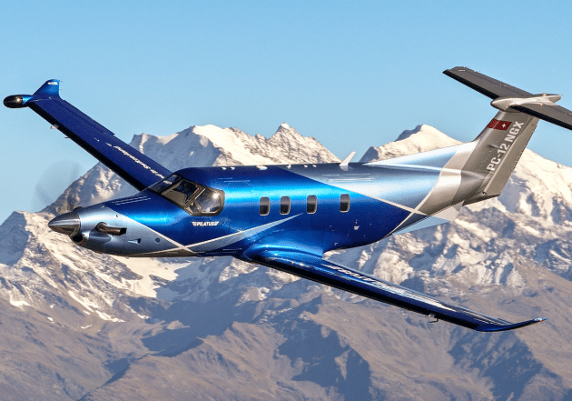 Pilatus PC-12 en vol