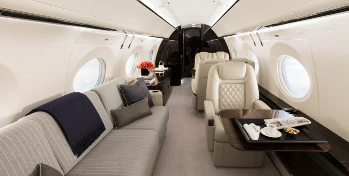 Jet privé Gulfstream G500 intérieur