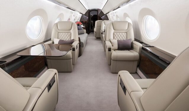 Jet privé Gulfstream G500 intérieur