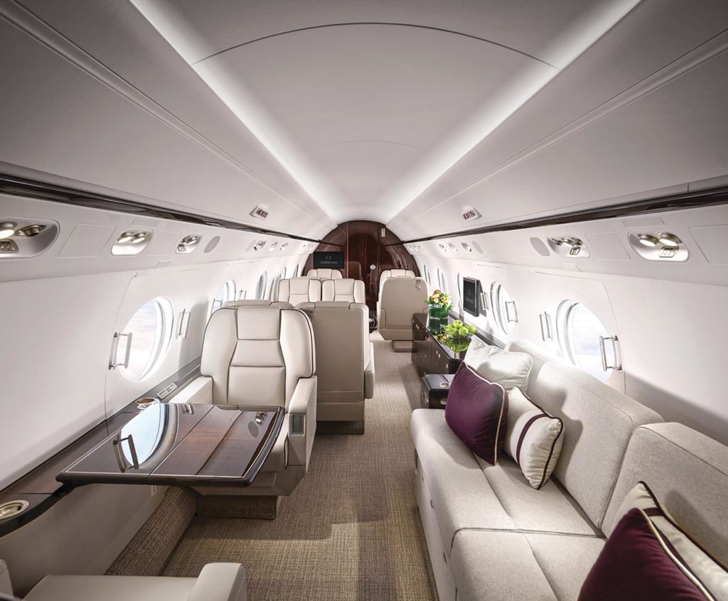 Intérieur jet privé Gulfstream