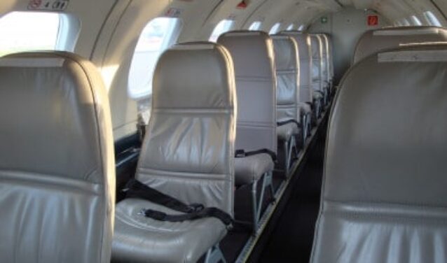 Inside plane Metro III