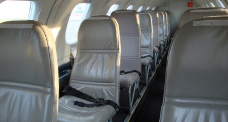 Inside plane Metro III