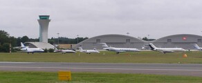 location de jet privé sur une piste à Farnborough