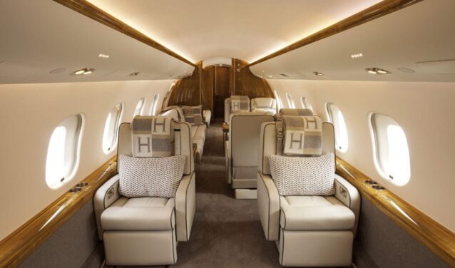 jet privé global express intérieur