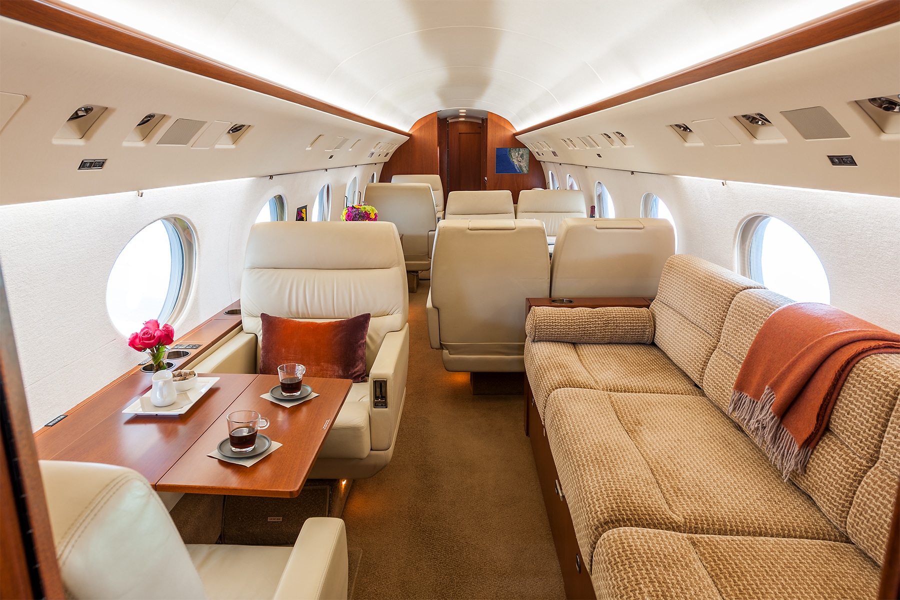 Intérieur JET PRIVÉ GULFSTREAM GIV AEROAFFAIRES