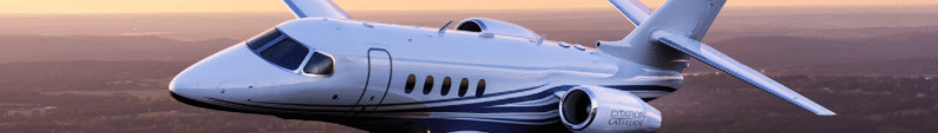 location de jet privé - Jet Citation II au coucher du soleil