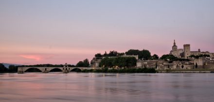 Avignon coucher de soleil