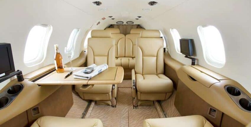 Learjet 31 intérieur luxe - location jet privé.