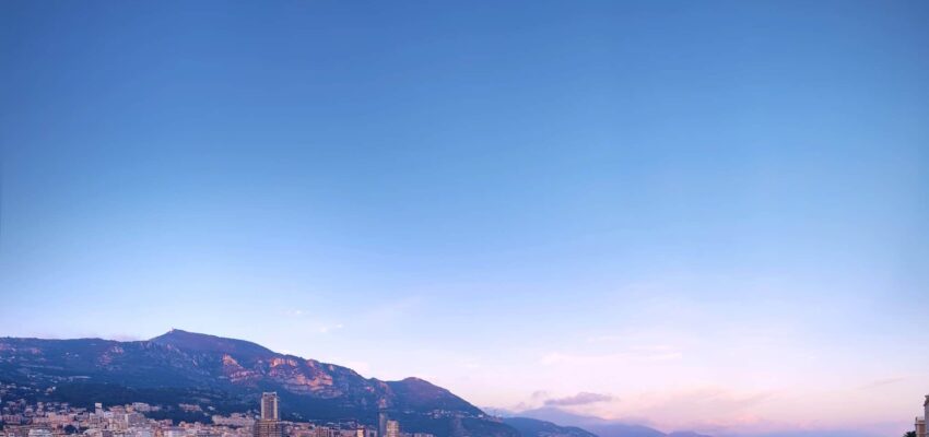 Monaco coucher de soleil