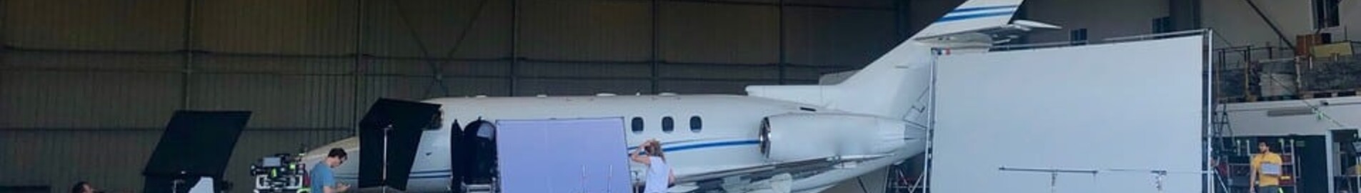 Tournage d'un film avec un jet privé de la société AEROAFFAIRES