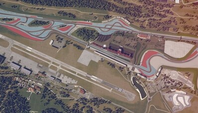Circuit du Castellet, vue aérienne et complexe de pistes.