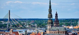 Riga : location de jet privé — Vue aérienne historique.
