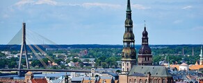 Riga : location de jet privé — Vue aérienne historique.