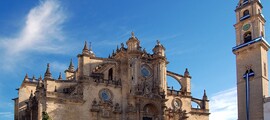 Cathédrale Jerez de la Frontera par beau temps.