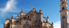 Cathédrale Jerez de la Frontera par beau temps.