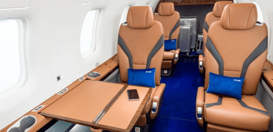 Cabine du nouveau jet privé Pilatus PC12 NGX