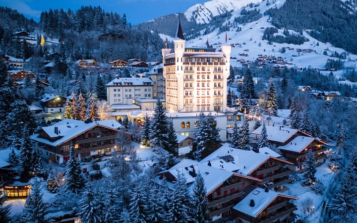 gstaad ski resort private jet