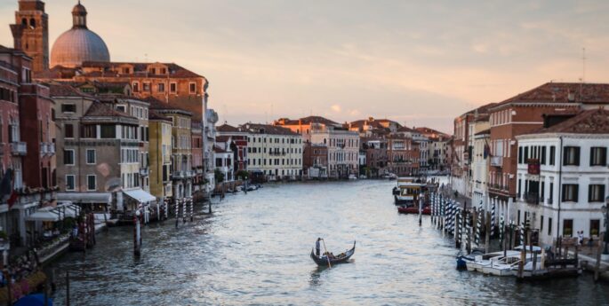 Fleuve Venice Gondole Amoureux Jet Privé