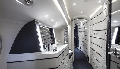 La cabine du jet privé Dassault Falcon 8X