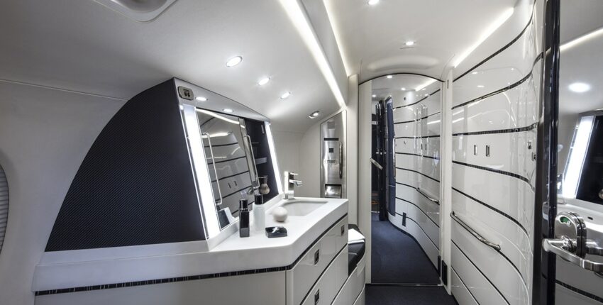 La cabine du jet privé Dassault Falcon 8X