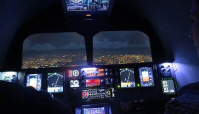 Cockpit vue de nuit