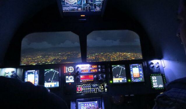 Cockpit vue de nuit