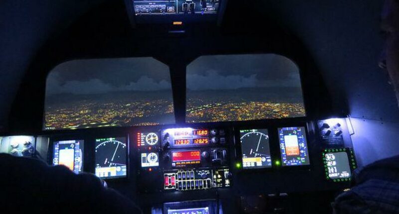 Cockpit vue de nuit