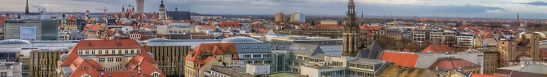 Vue aérienne du paysage urbain de Leipzig, location de jet privé