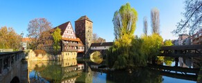 Vue pittoresque de Nuremberg en automne.