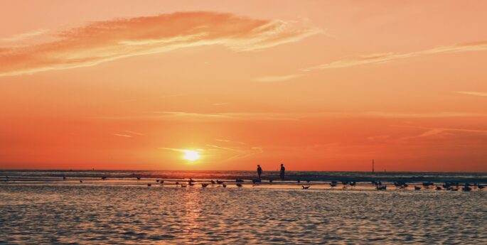 Dunkerque, coucher de soleil