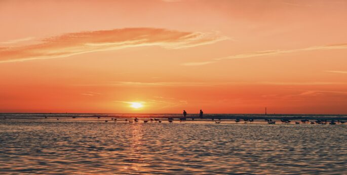 Dunkerque, coucher de soleil