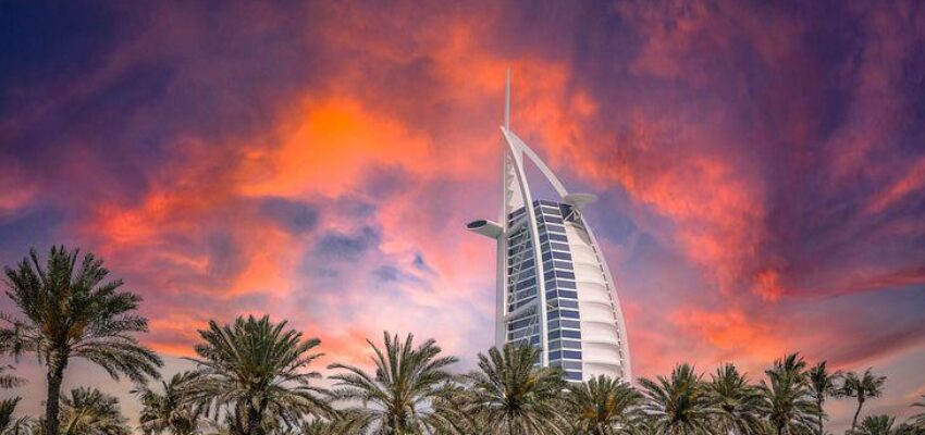 burj al arab couché de soleil