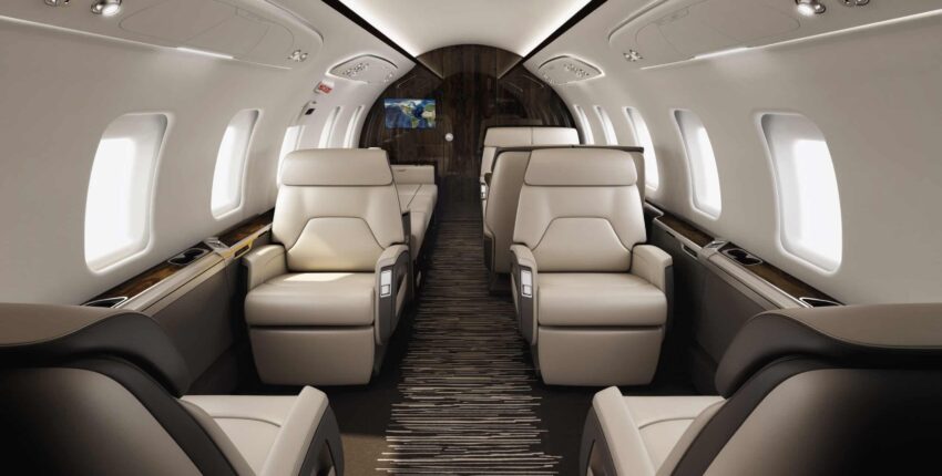 location de jet privé - intérieur luxueux Challenger 650