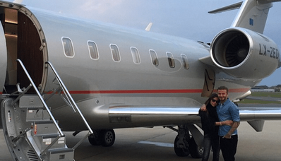 private jet David Beckham