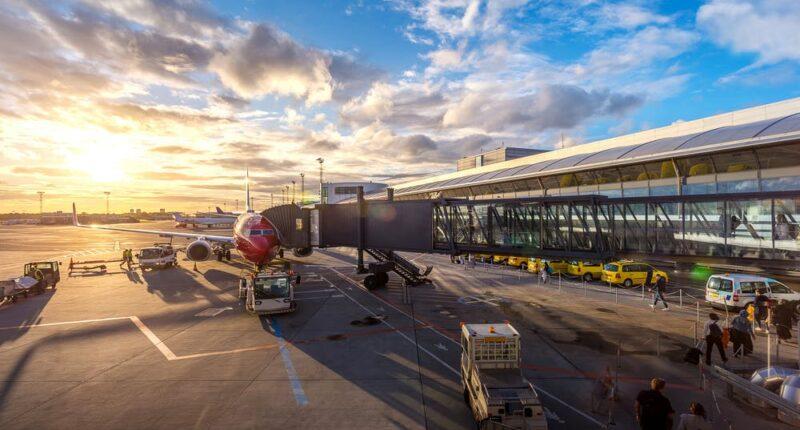 avions posé à l'aéroport