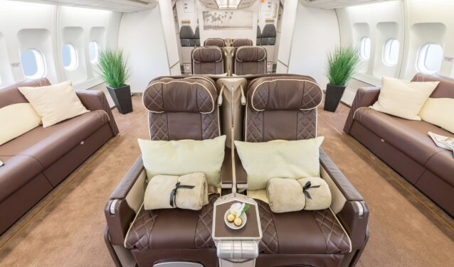Location jet privé - Luxueuse cabine AIRBUS A340.