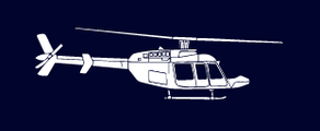 Illustration de localisation hélicoptère, fond bleu élégant.