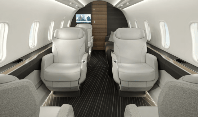 location de jet privé - intérieur du Bombardier Challenger 3500