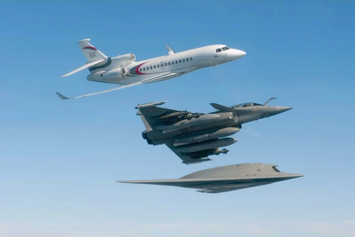 Dassault 3 avions en vol